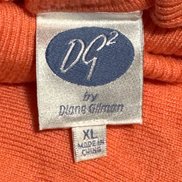 DG2 Diane Gilman Long Sleeve Turtleneck Sweater Long Sleeve Peach Size X-Large - Picture 2 of 16